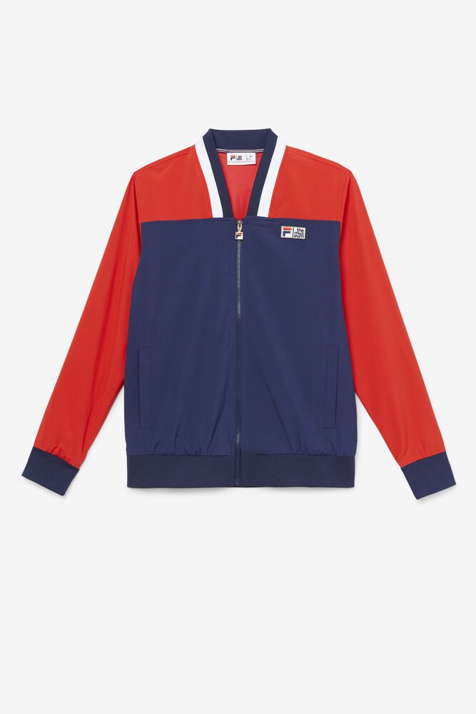 Fila Jacket Mens Navy/Red - X The Museum Track - Philippines 6941372-RF